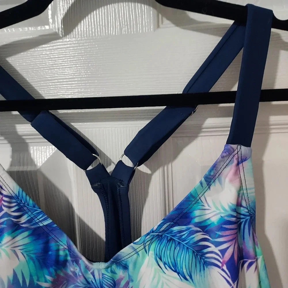 NWT Heat Swimwear Seaside Chic Racerback Tankini in Size 18W